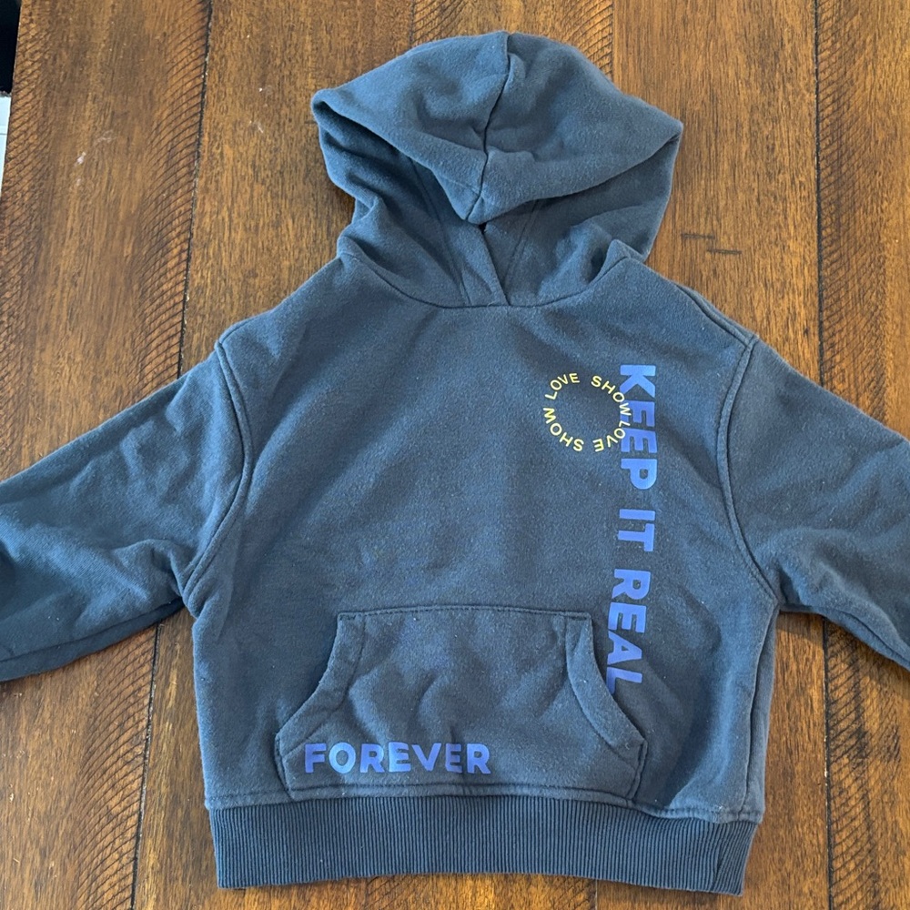 Navy 'Keep It Real' Hooded Sweatshirt